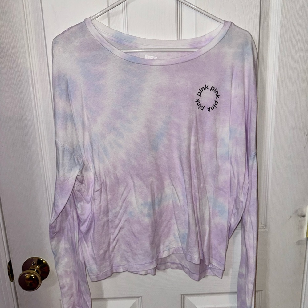 PINK Victoria's Secret Pastel Tie-Dye Long Sleeve Tee
